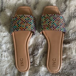 BRAND NEW.  I.N.C Nataliah Flats. Rainbow colors